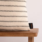 Funda de cojín jacquard 30x50 cm Agres Negro 1