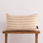 Funda de cojín jacquard 30x50 cm Agres Ocre 0