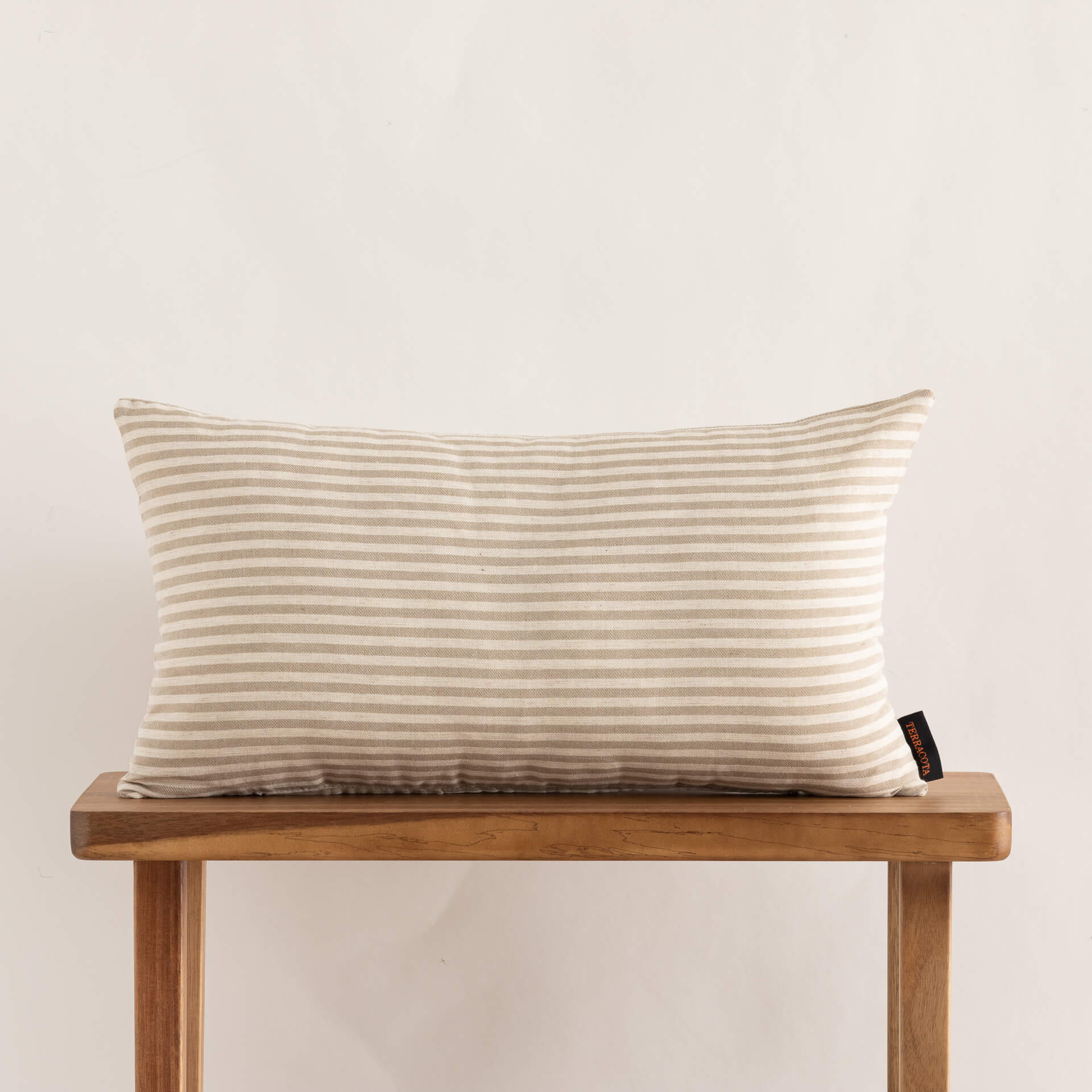 Funda de cojín jacquard 30x50 cm Jávea Mediana Tabaco 0