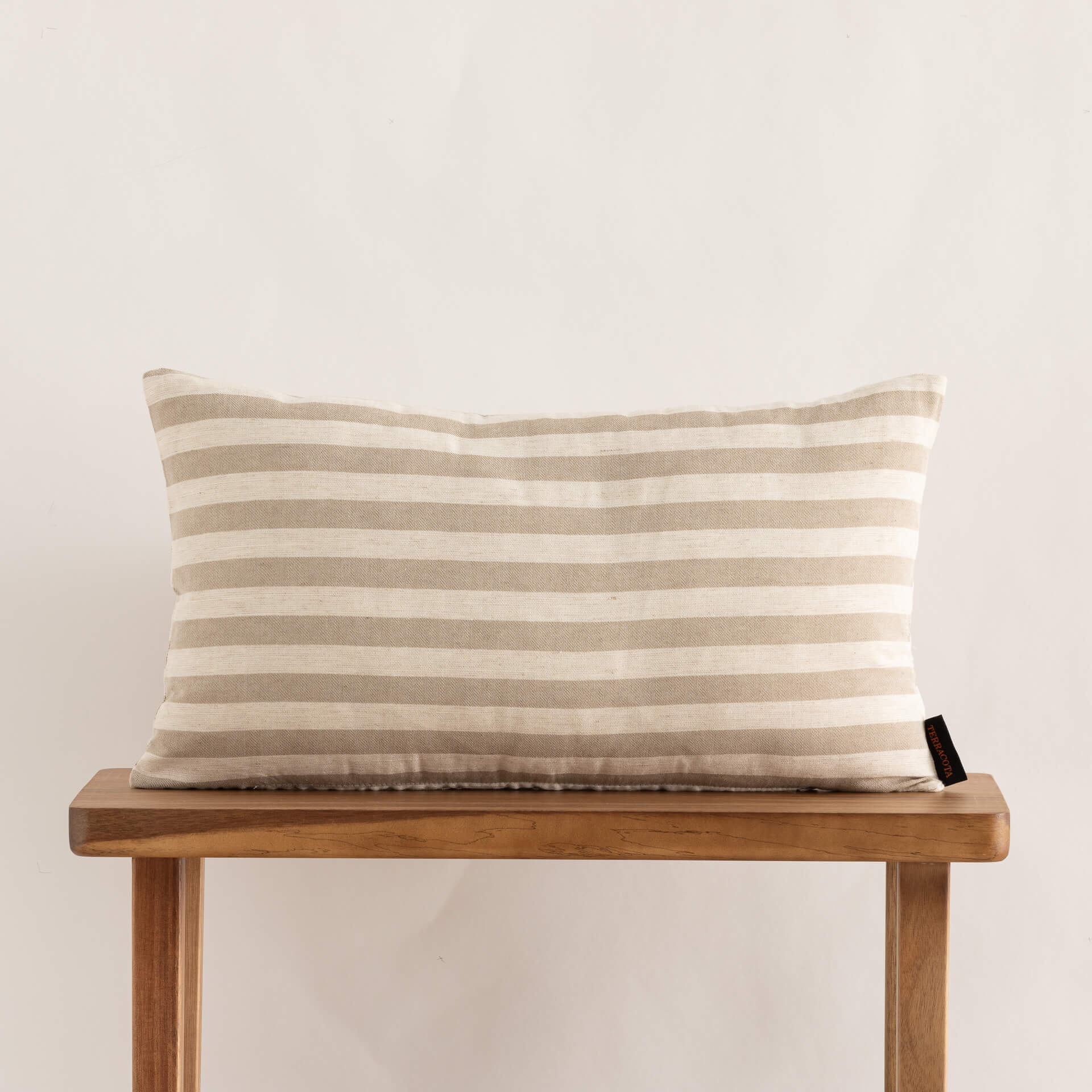 Funda de cojín jacquard 30x50 cm Jávea Grande Tabaco 0