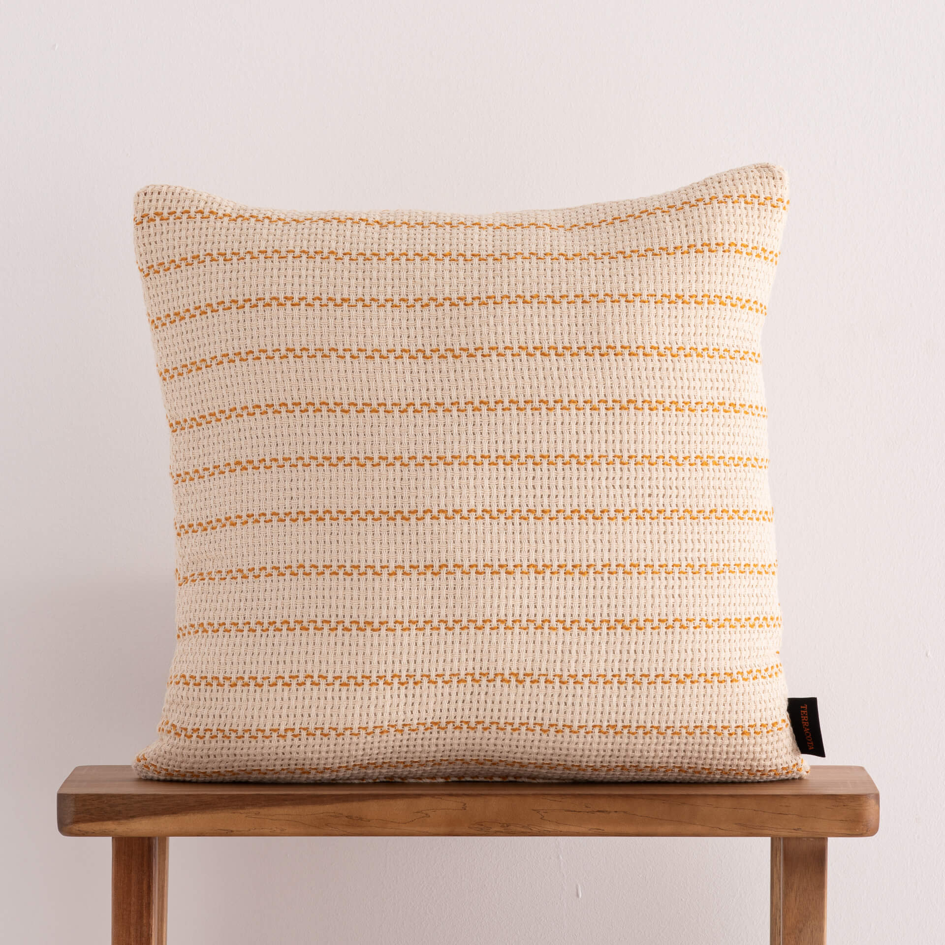 Funda de cojín jacquard 50x50 cm Agres Ocre 0