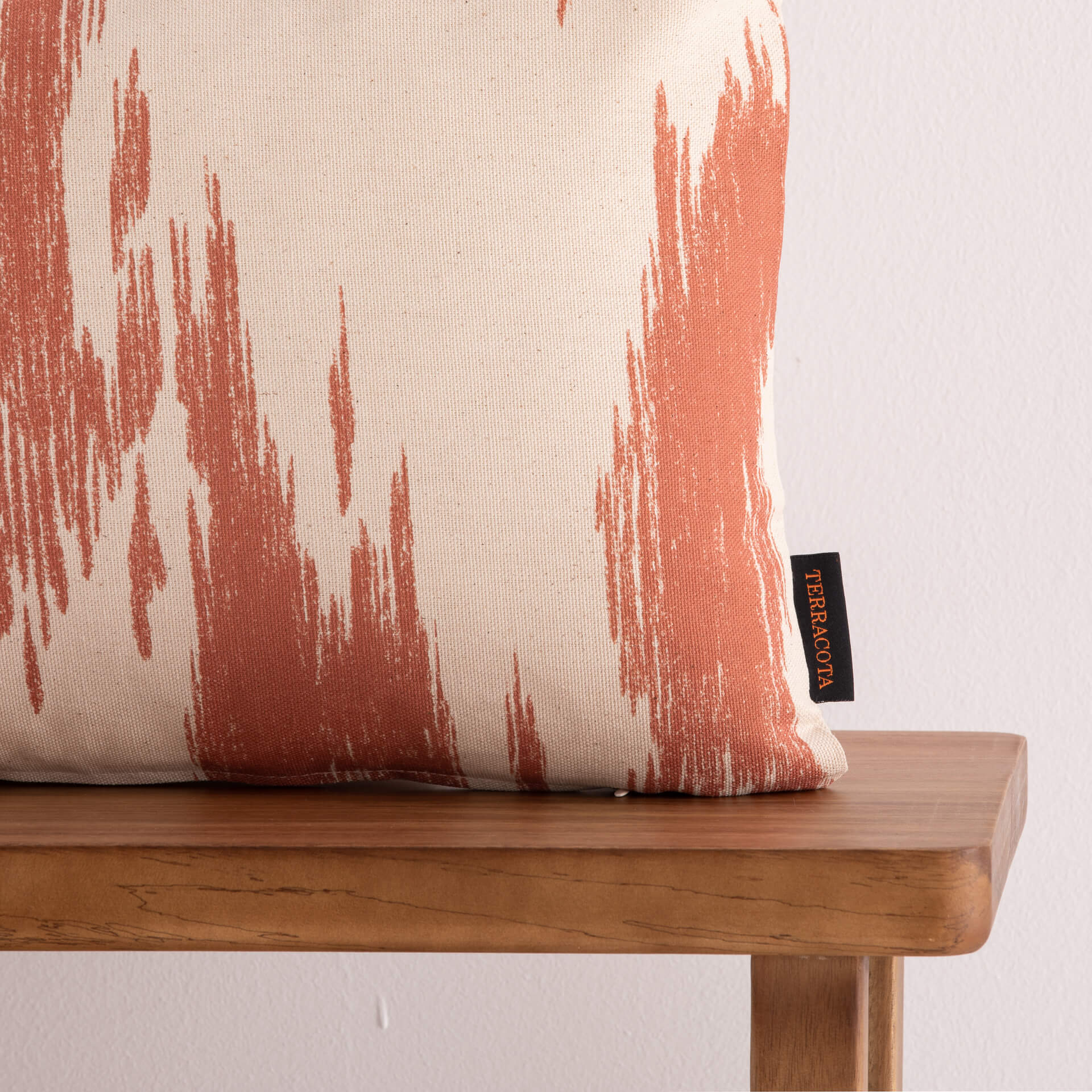 Funda de cojín 100% algodón 30x50 cm Mahón Teja C 1