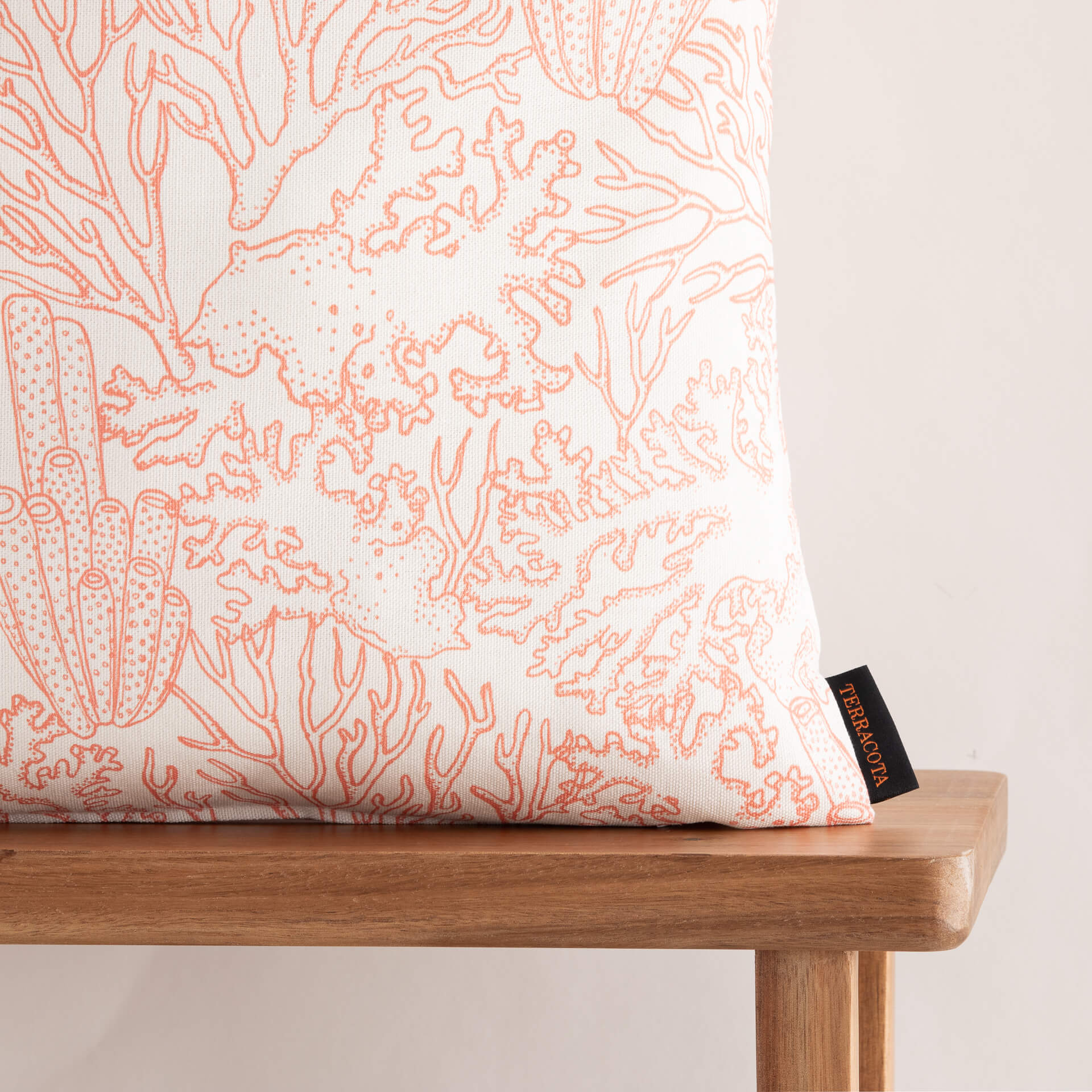 Funda de cojín 100% algodón 50x50 cm Estarit Coral A 1