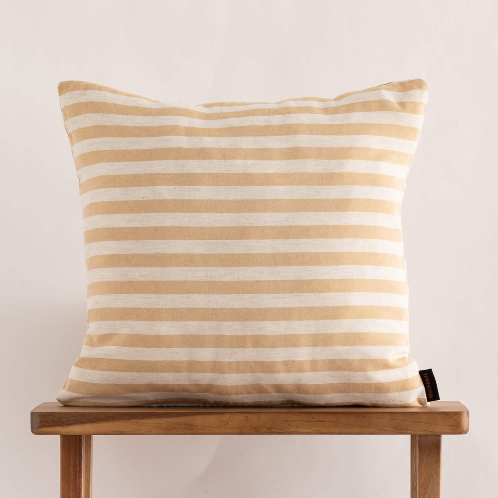Funda de cojín jacquard 50x50 cm Jávea Grande Amber Gold 0