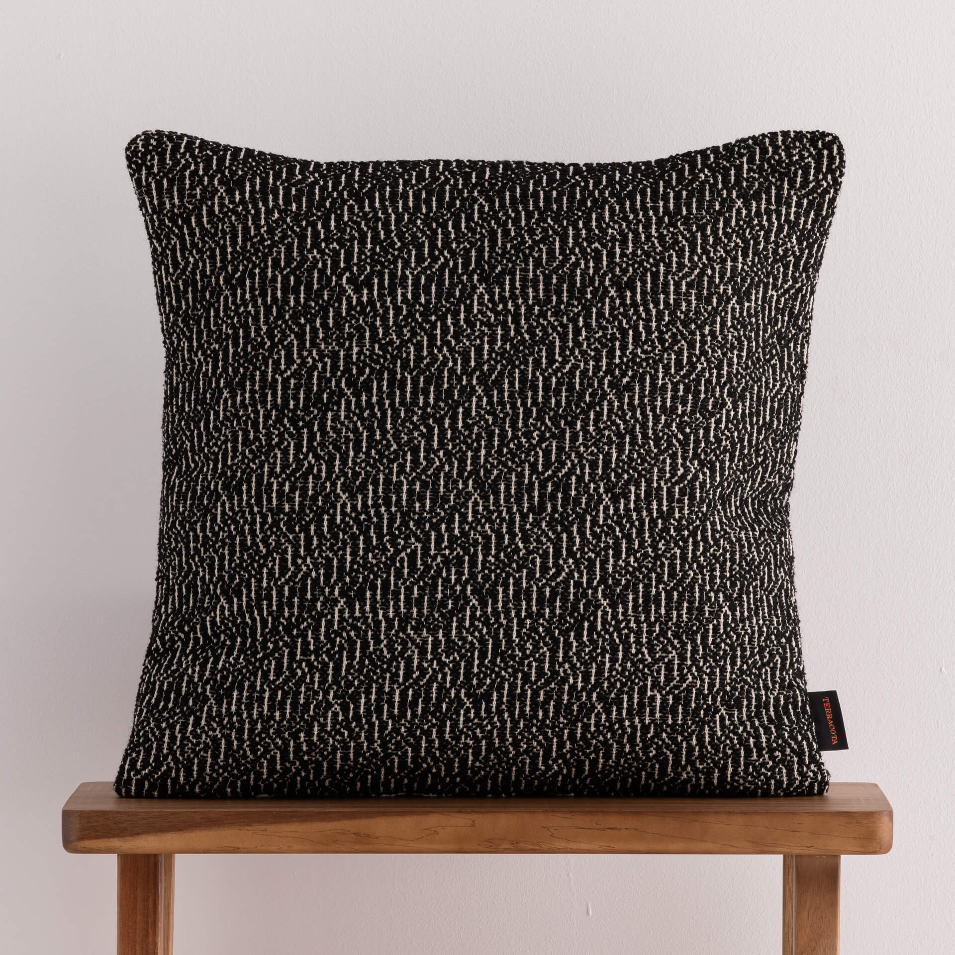 Funda de cojín jacquard 50x50 cm Benisa Negro 0