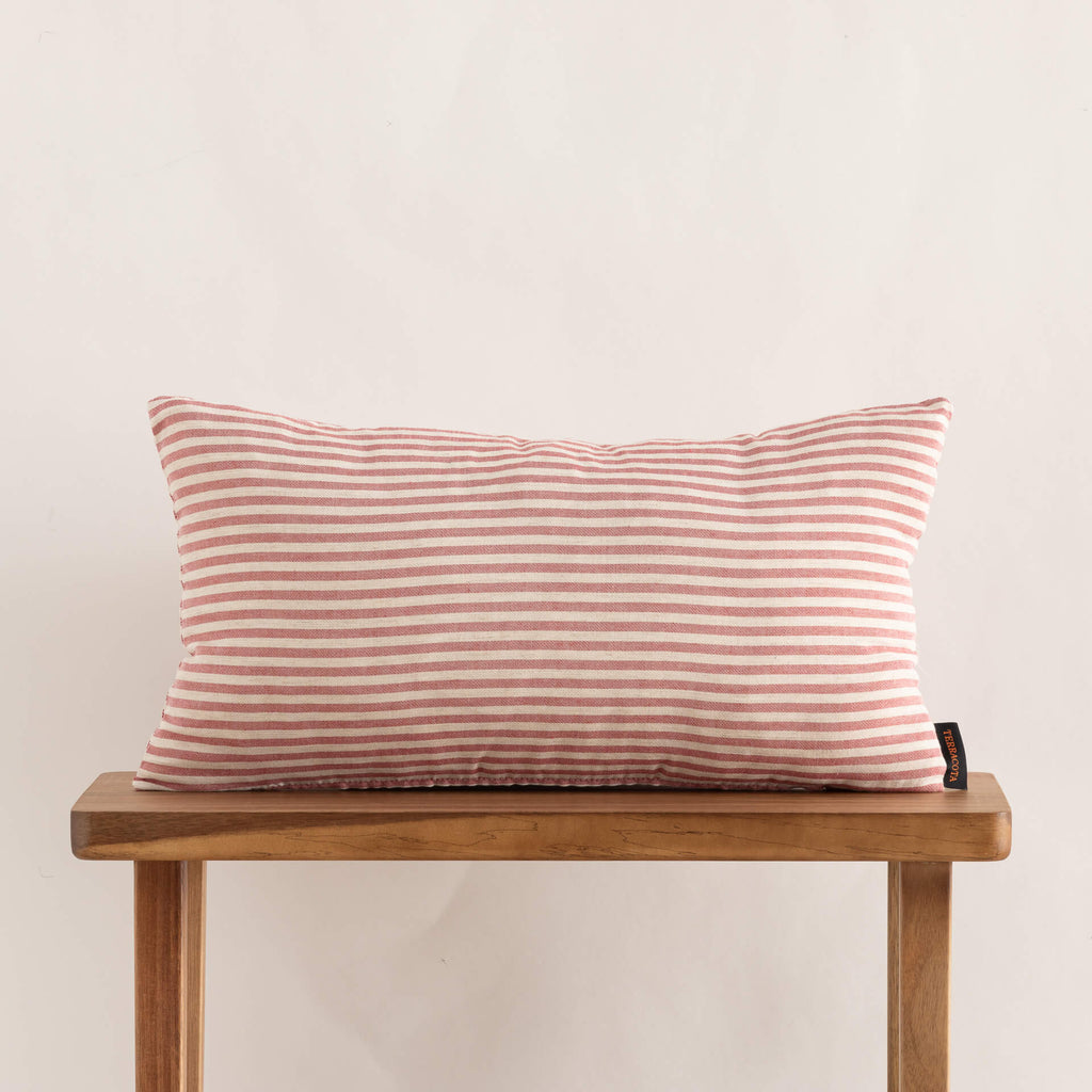Funda de cojín jacquard 30x50 cm Jávea Mediana Granate 3