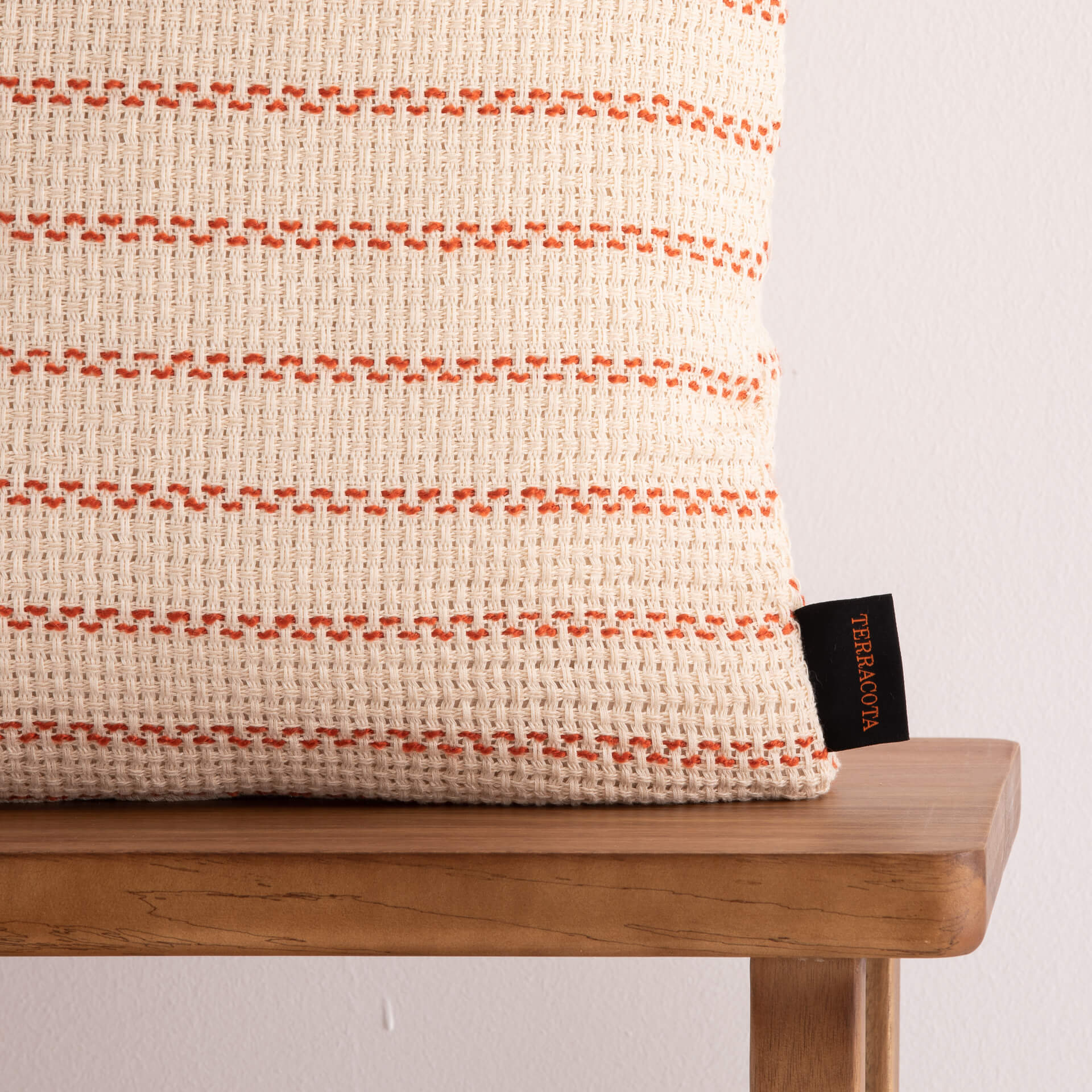 Funda de cojín jacquard 30x50 cm Agres Teja 1