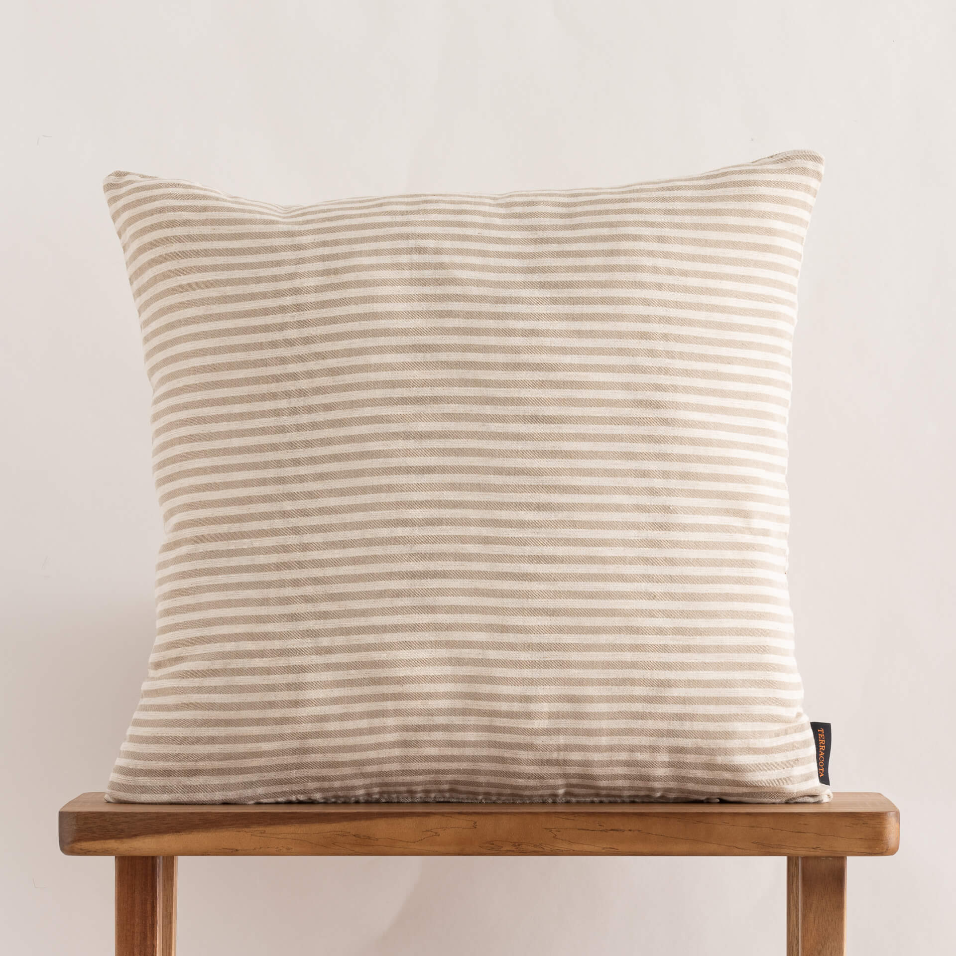 Funda de cojín jacquard 50x50 cm Jávea Mediana Tabaco 0
