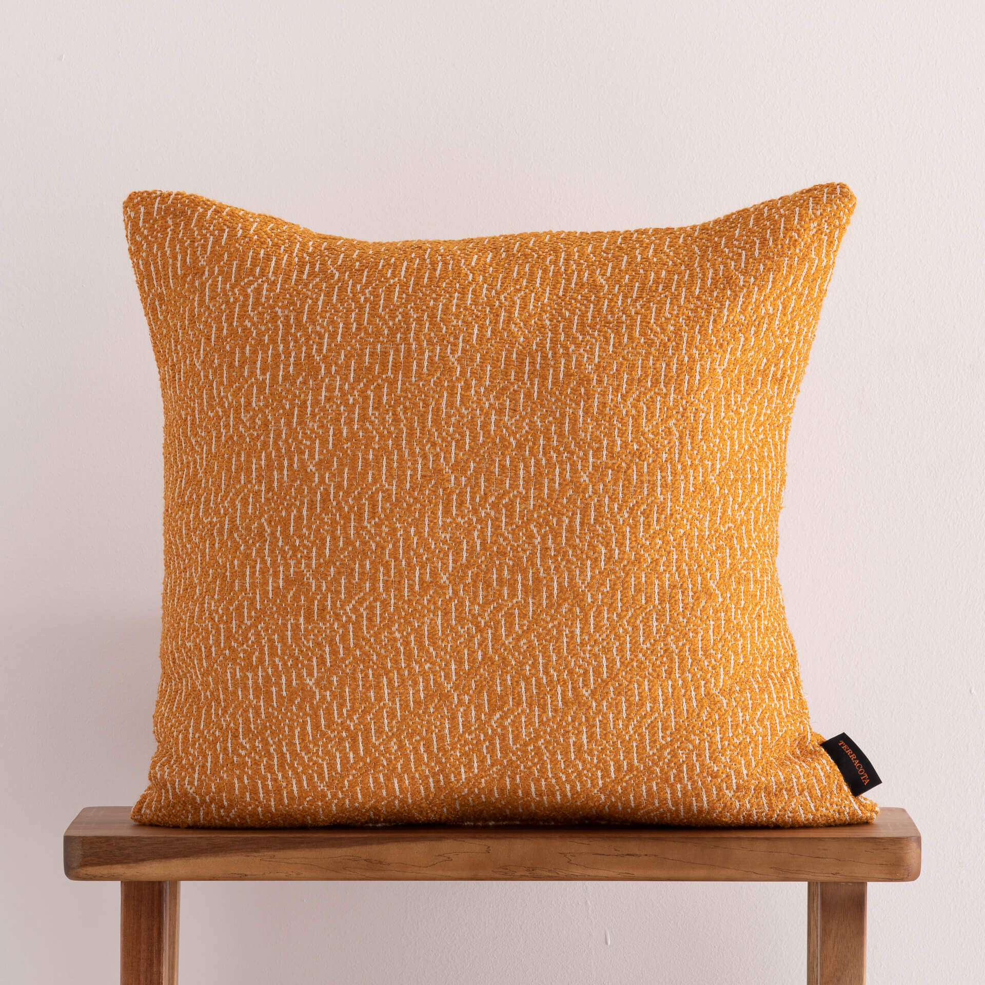 Funda de cojín jacquard 50x50 cm Benisa Ocre 0