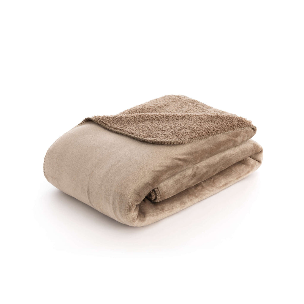 Manta extrasuave reversible Sedalina - Sherpa Taupe