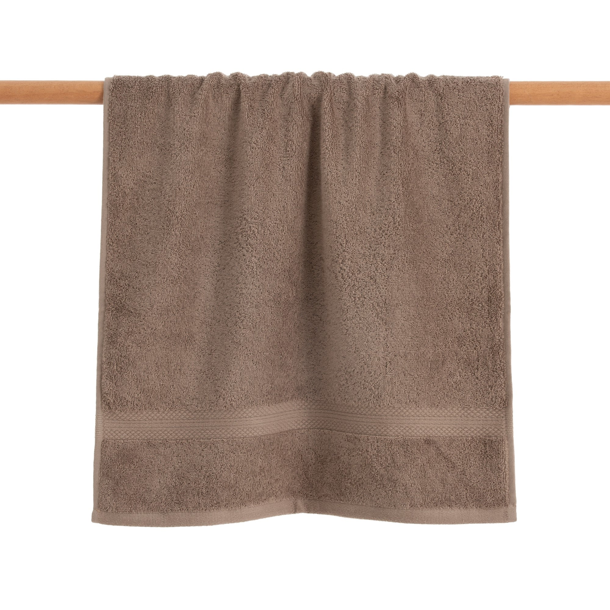Toalla 100% algodón peinado 650 gr. Taupe