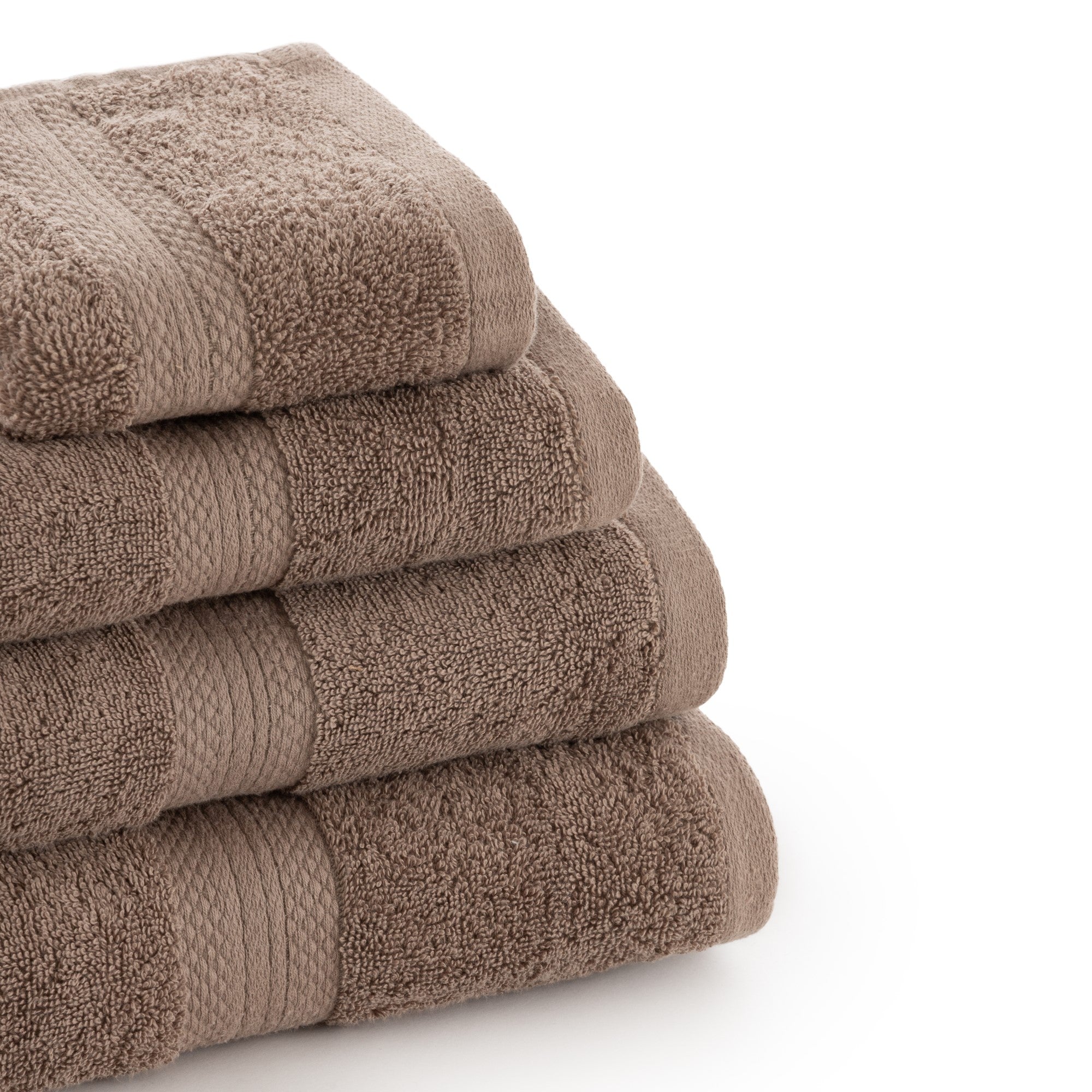 Toalla 100% algodón peinado 650 gr. Taupe