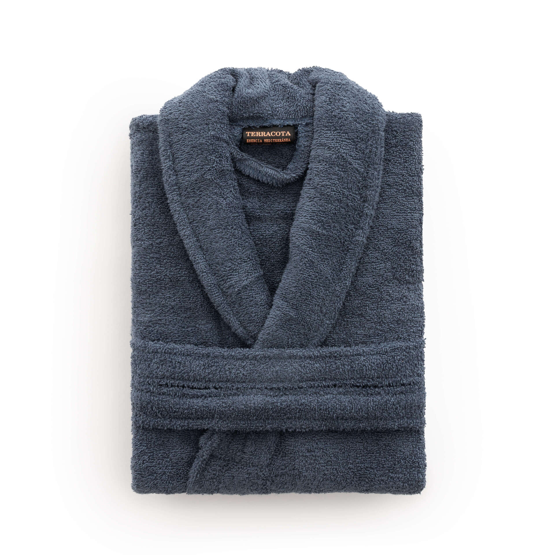 Albornoz 100% algodón peinado 650 gr. Denim Blue