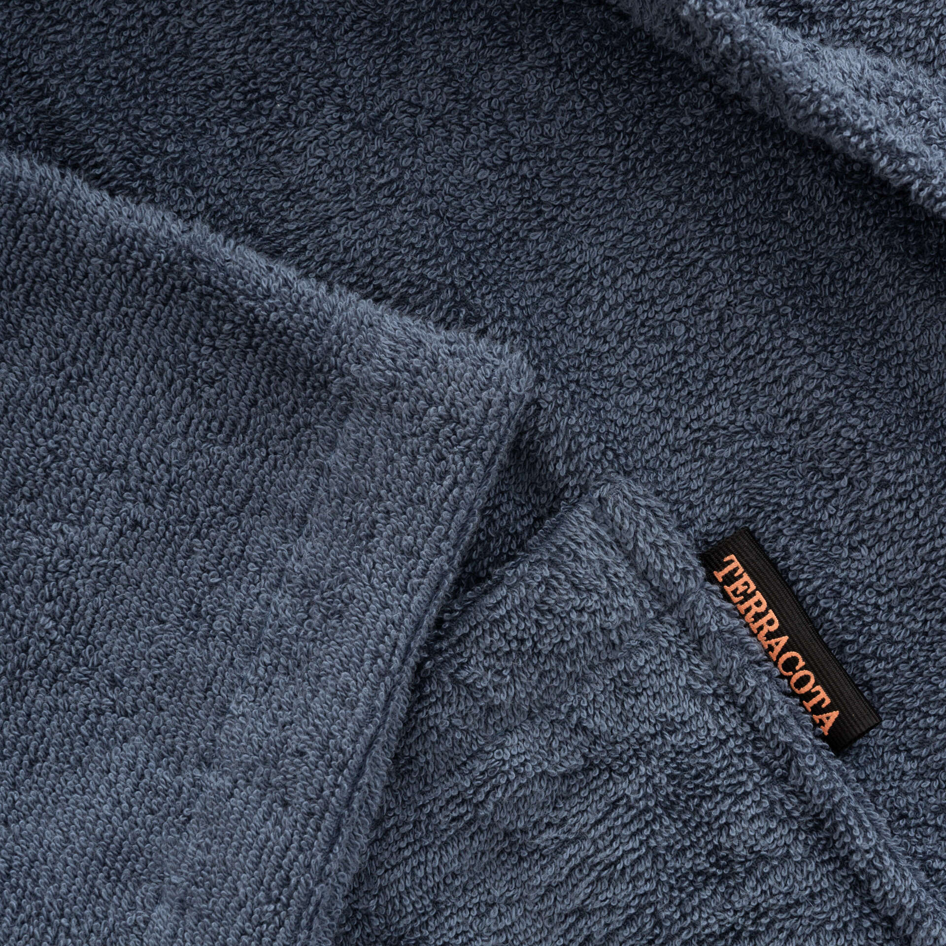 Albornoz 100% algodón peinado 650 gr. Denim Blue