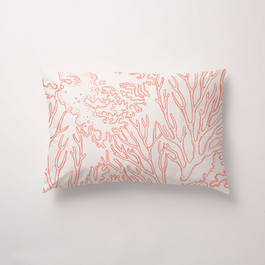 Funda de almohada popelín 300 hilos Begur Coral