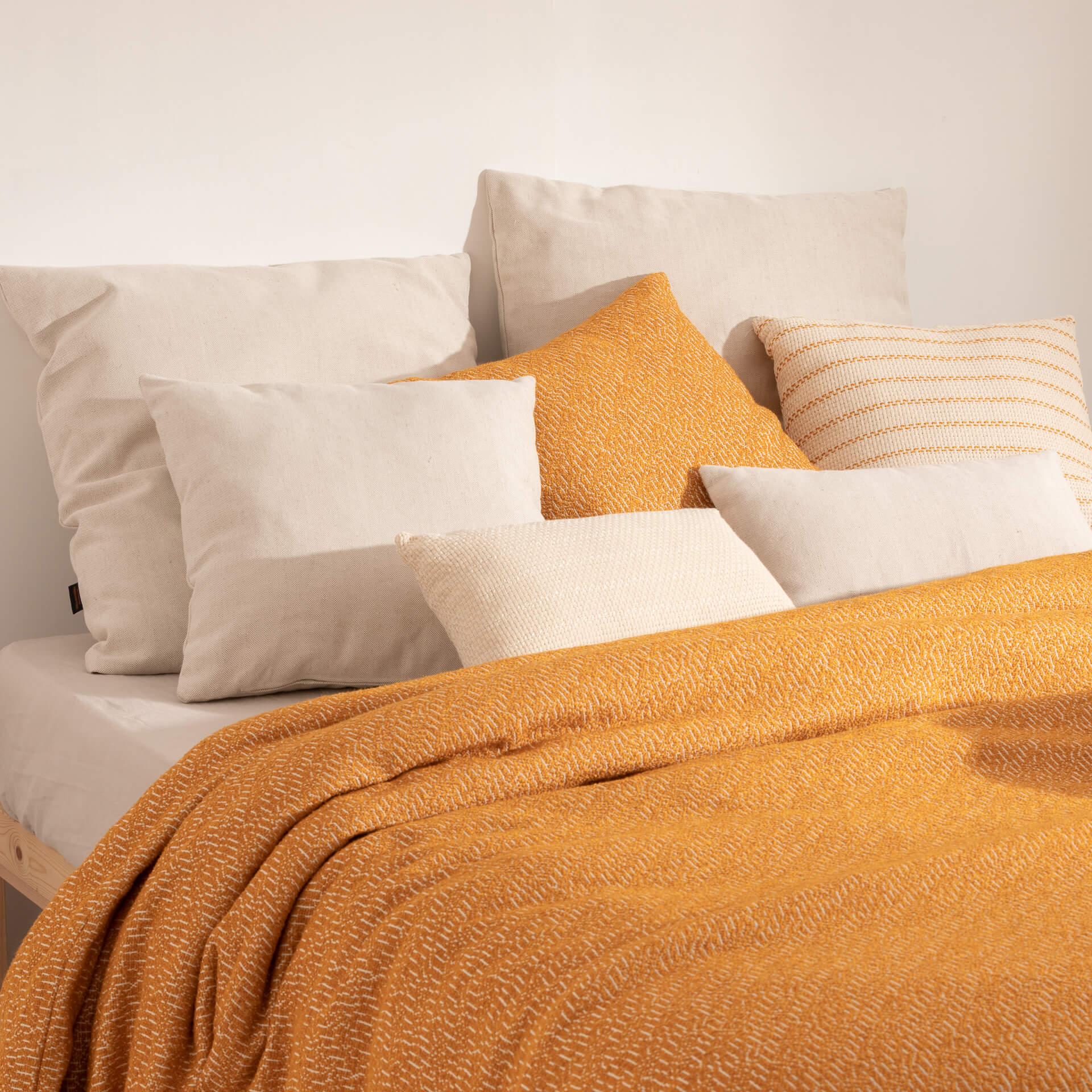 Funda nórdica jacquard Benisa Ocre