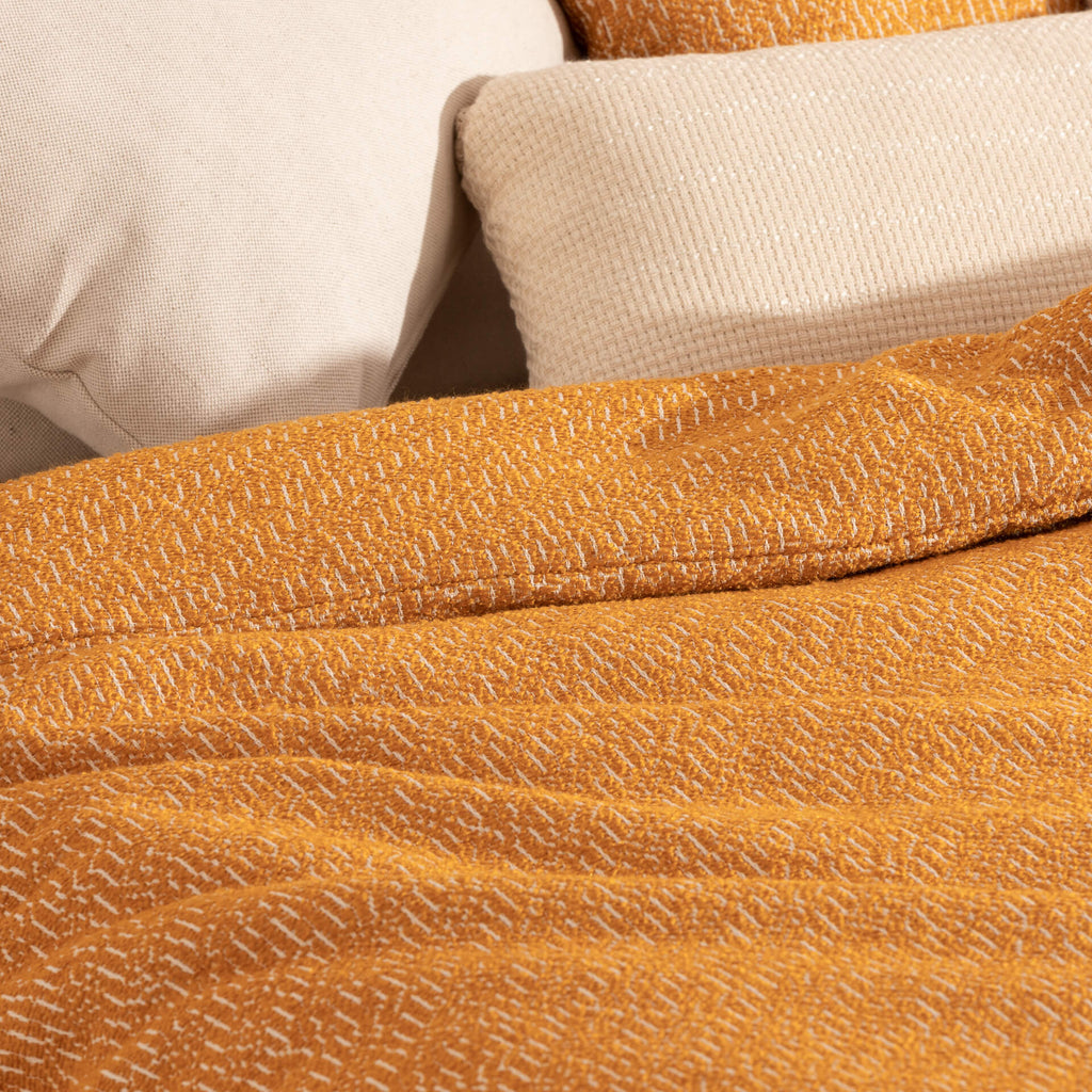 Funda nórdica jacquard Benisa Ocre
