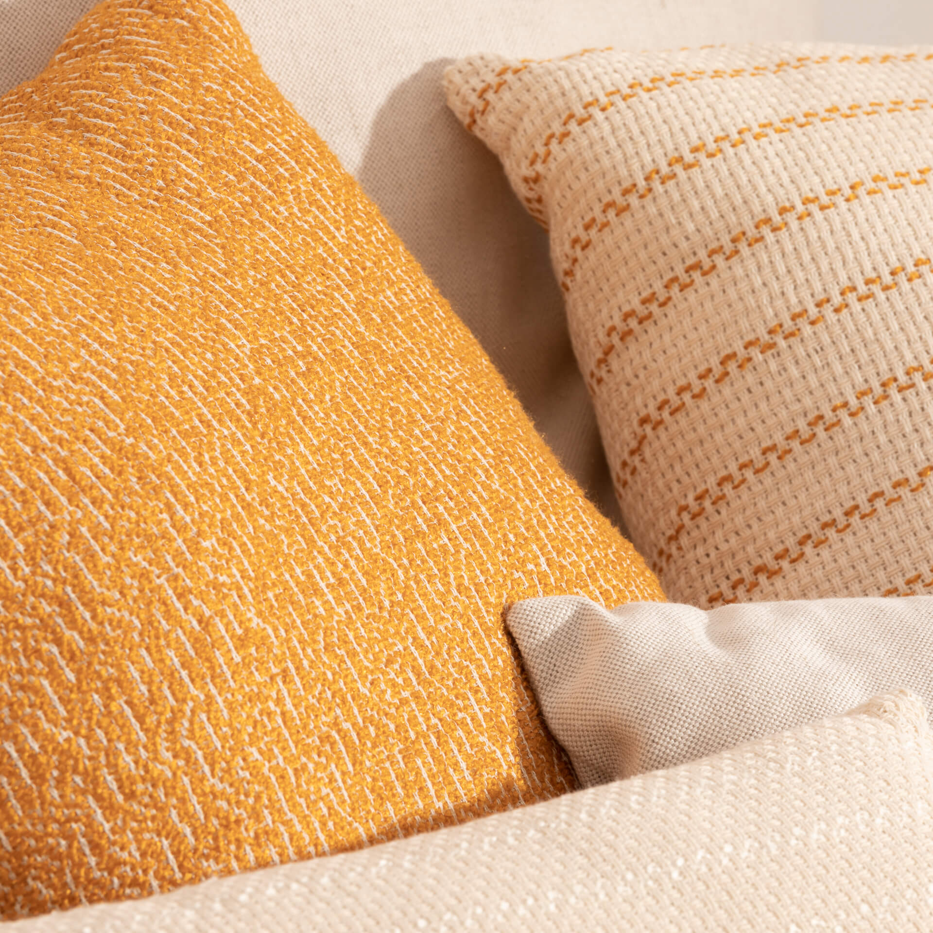 Funda nórdica jacquard Benisa Ocre