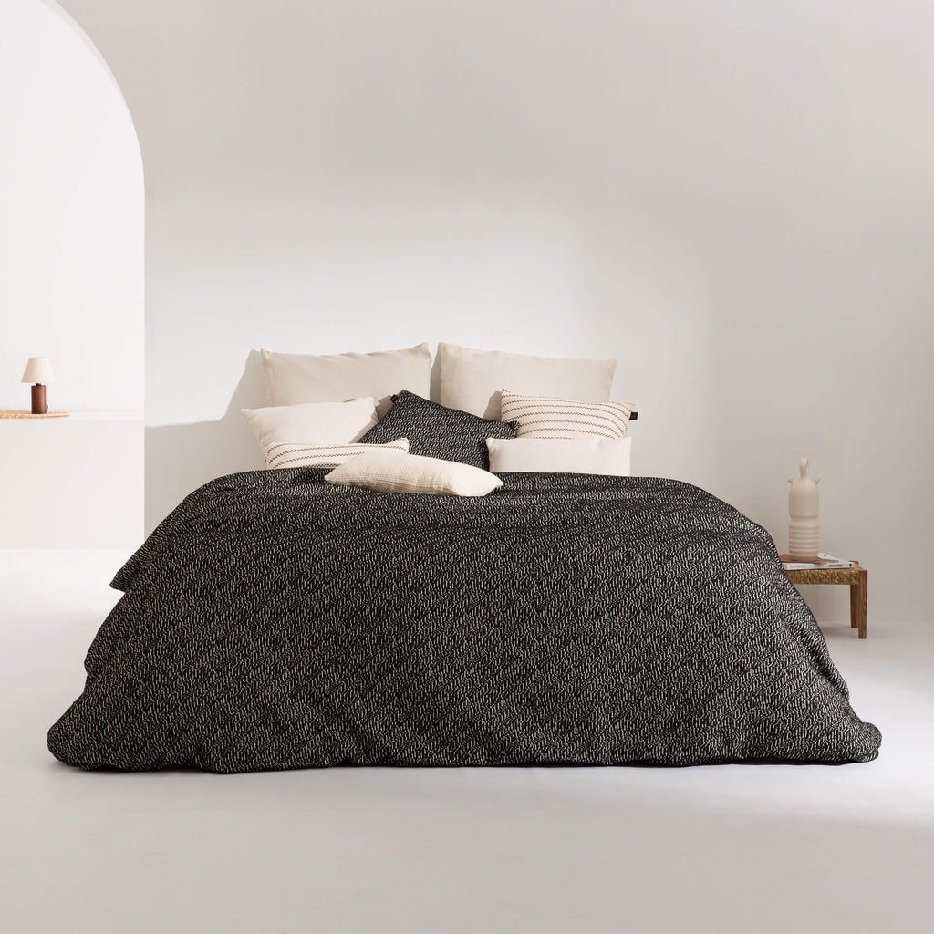 Funda nórdica jacquard Benisa Negro