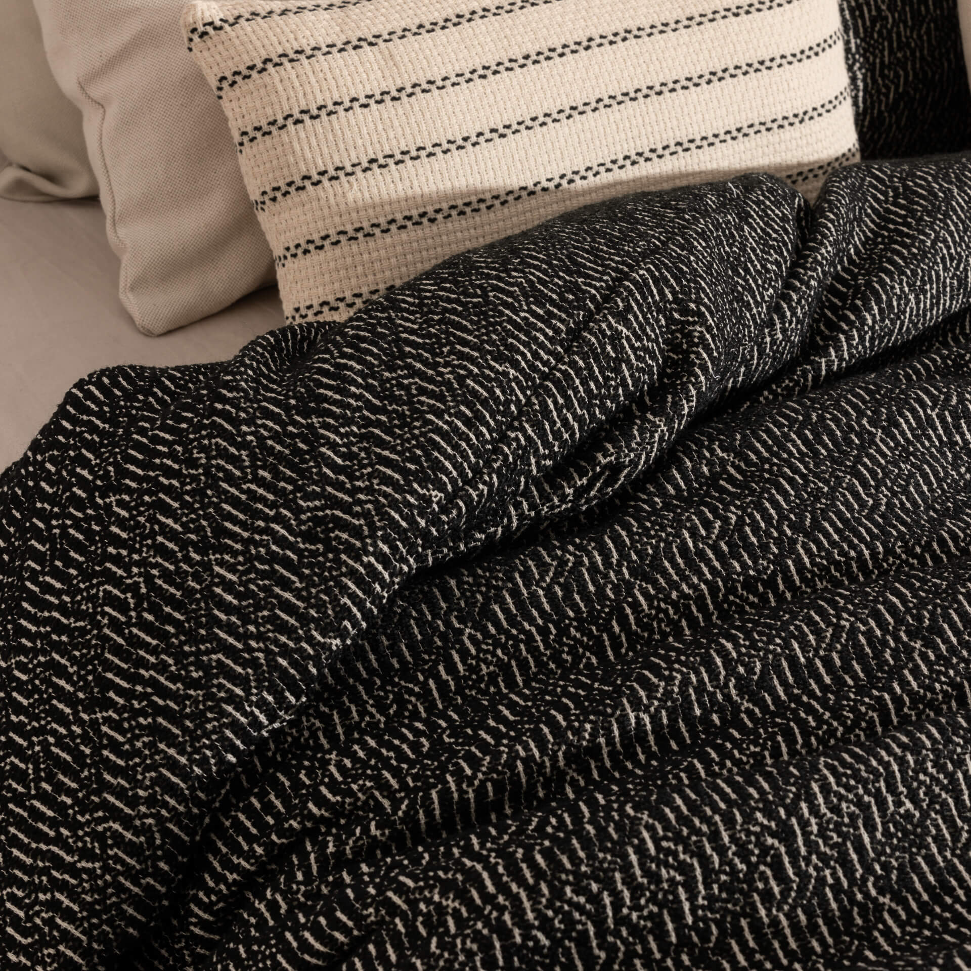 Funda nórdica jacquard Benisa Negro