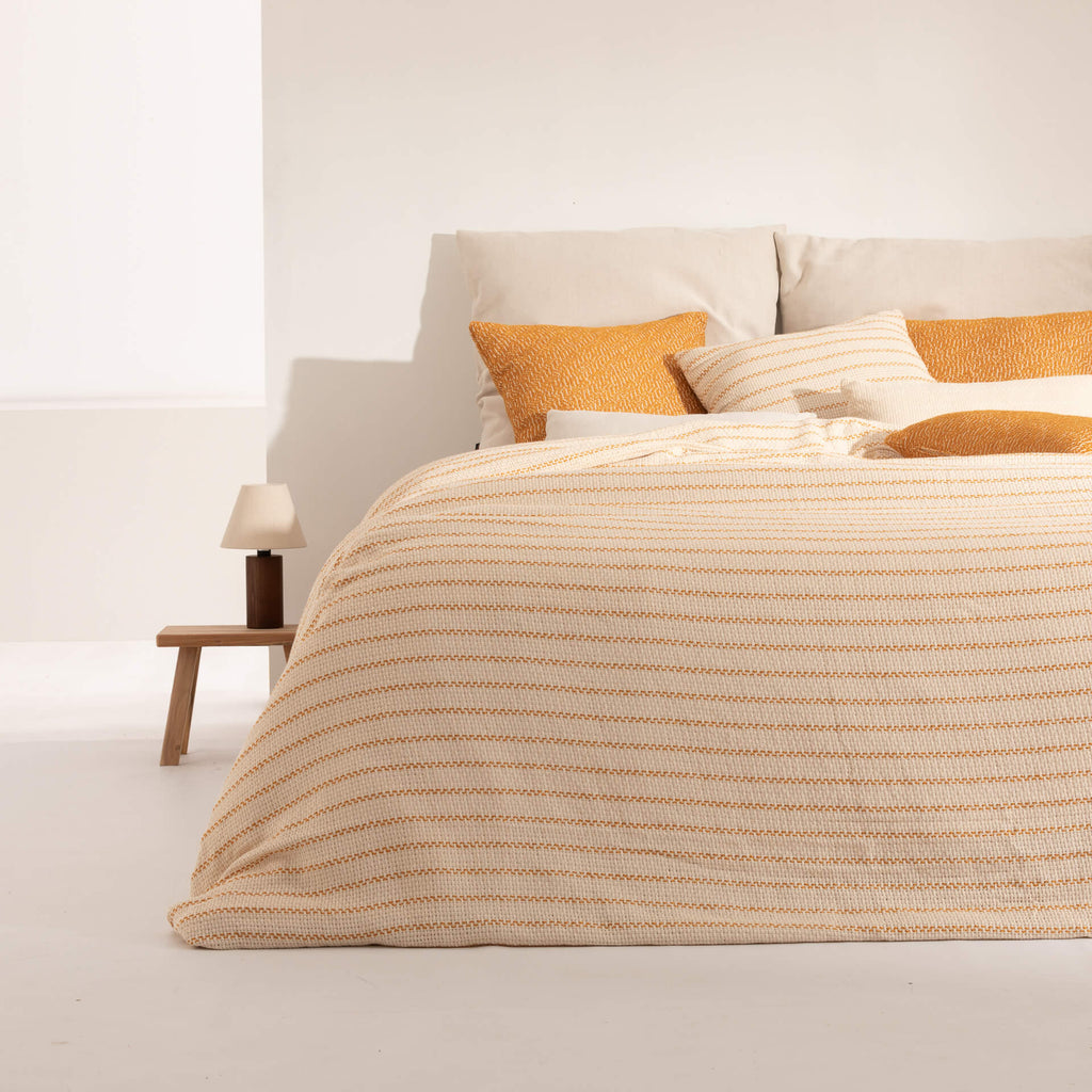 Funda nórdica jacquard Agres Ocre