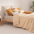 Funda nórdica jacquard Agres Ocre