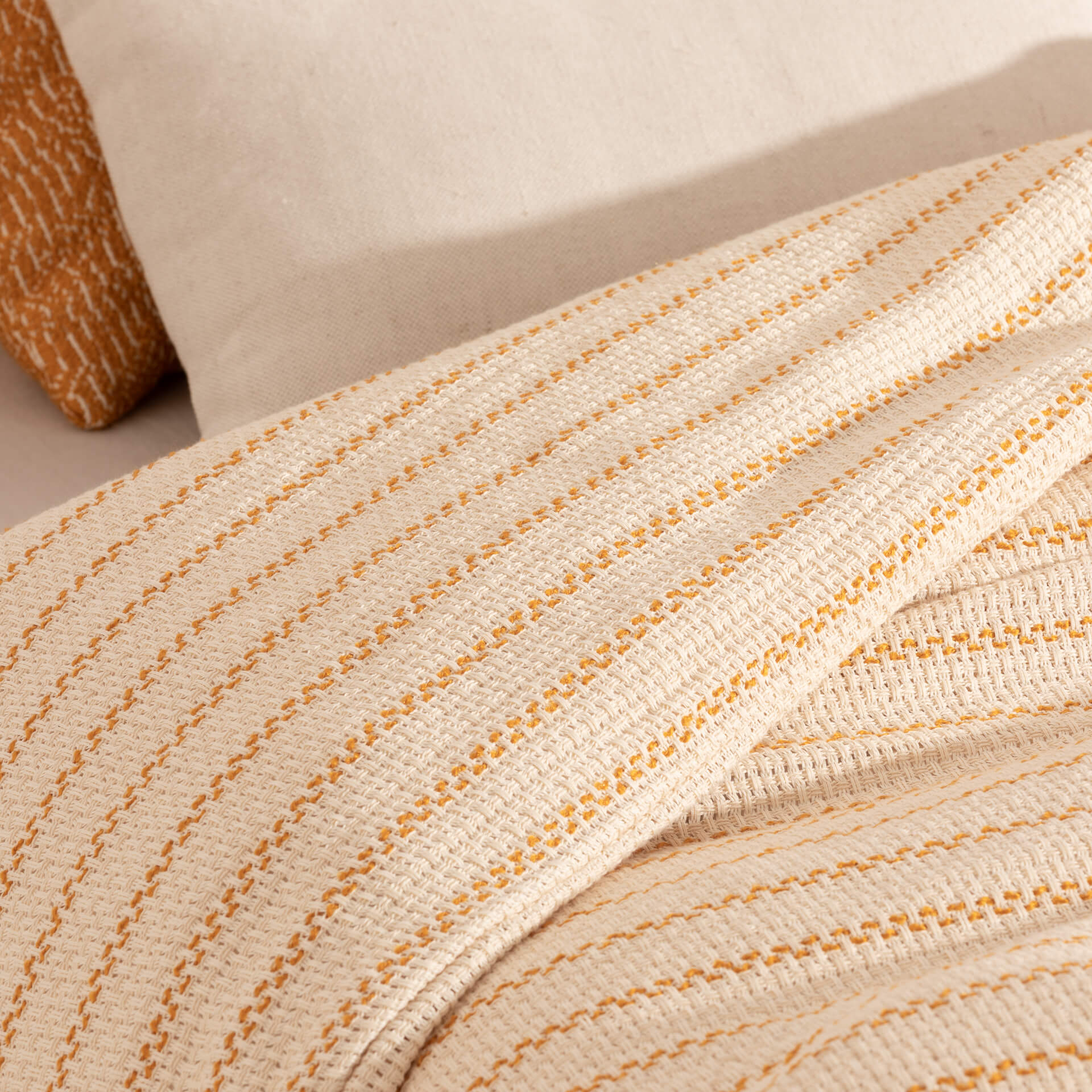 Funda nórdica jacquard Agres Ocre