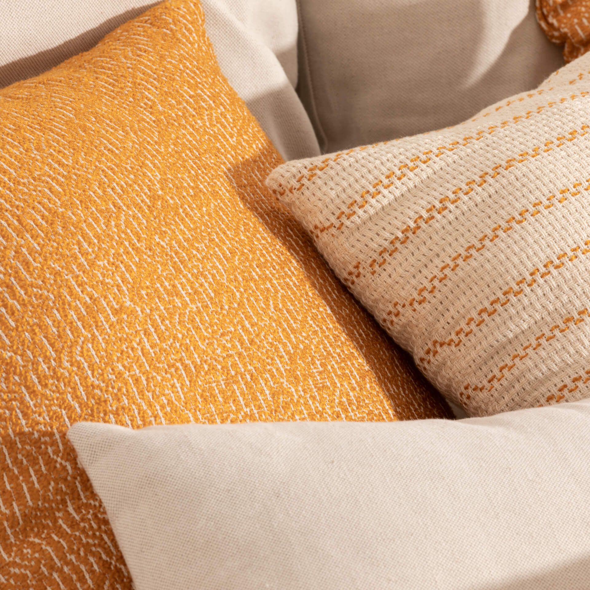 Funda nórdica jacquard Agres Ocre