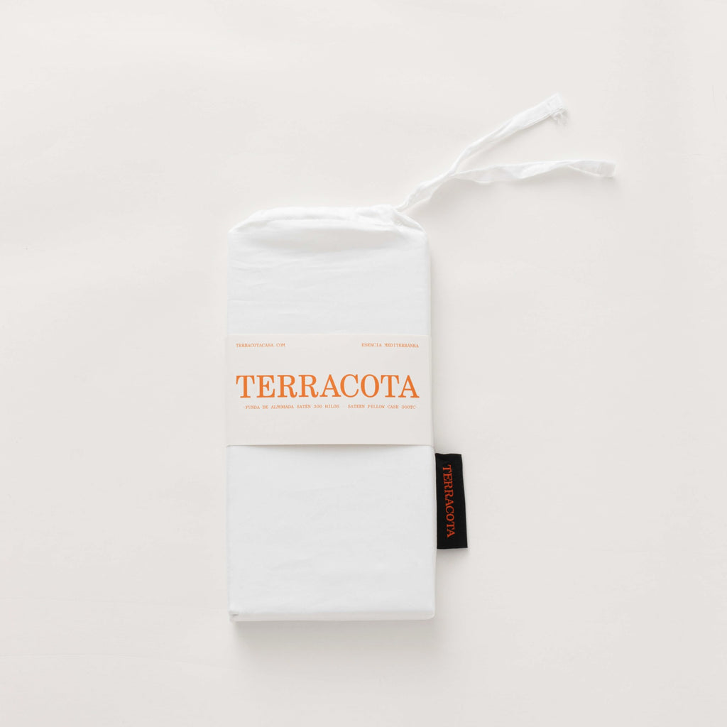 Funda de almohada satén 300 hilos Natural